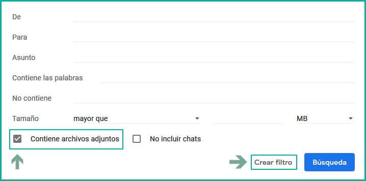 Automatiza las acciones de tus mensajes recibidos con estos filtros de Gmail 3 Marcar filtro para correos con archivos adjuntos
