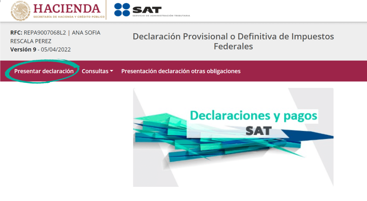 Presentar declaración anual en el SAT