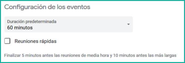 Utiliza Google Calendar y haz que tus reuniones sean de 30 minutos 2 Configurar los eventos